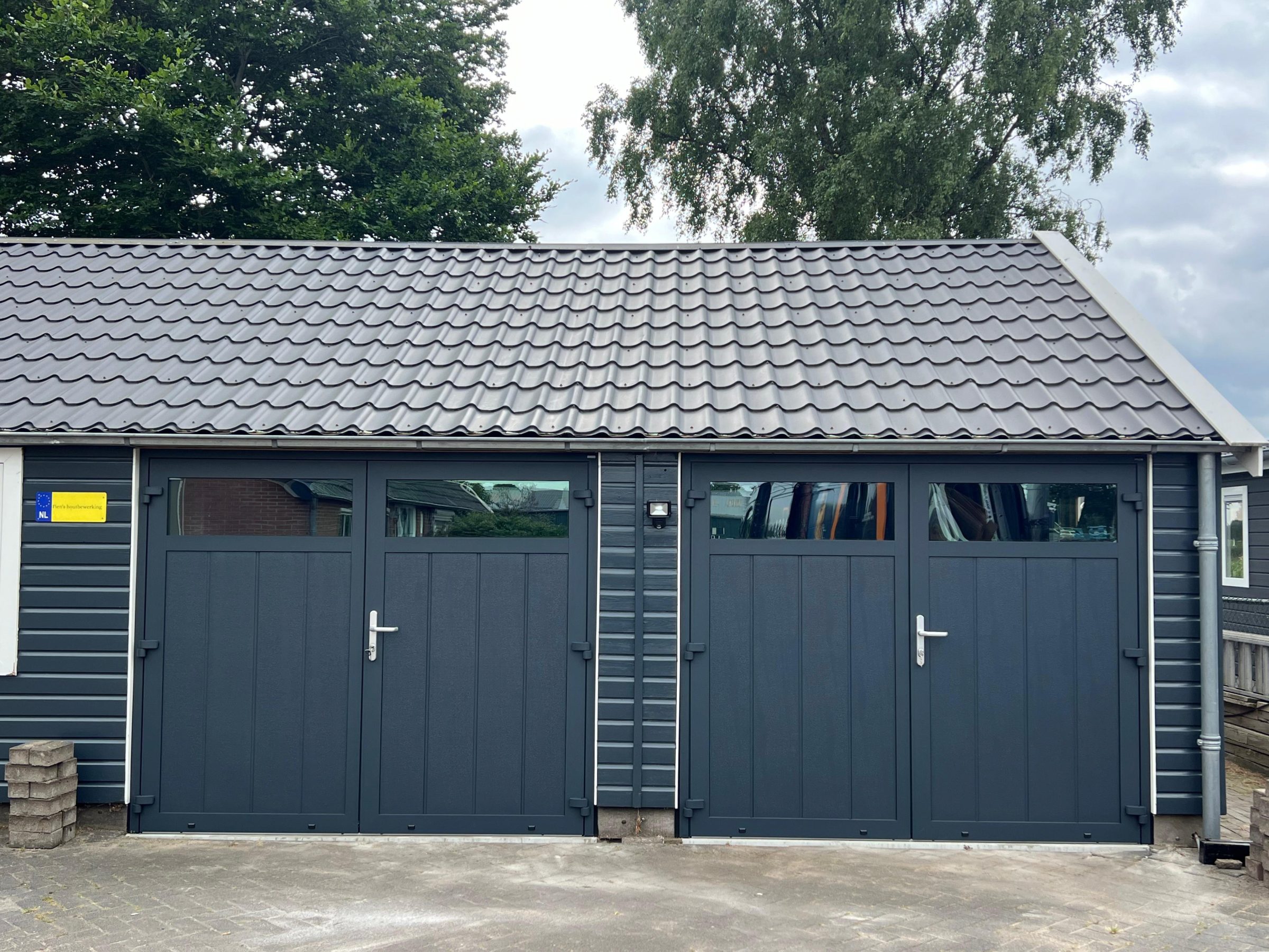 Dubbele schuurdeur antraciet
